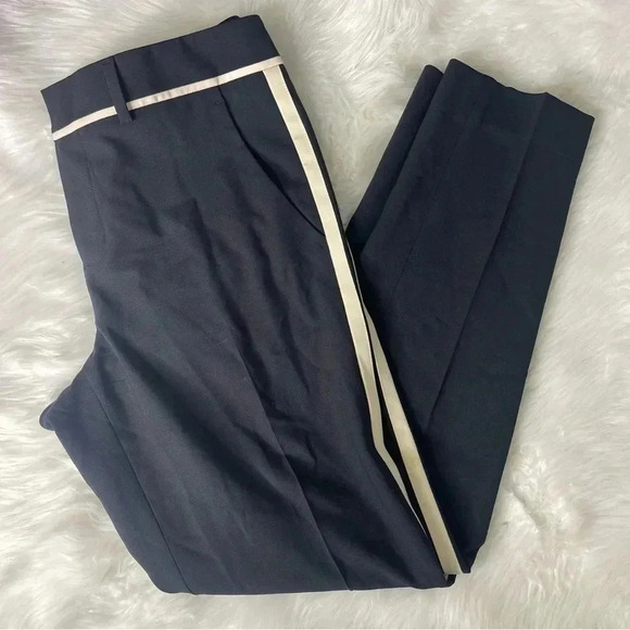 Vince Pants - Vince Wool Pin Stripe Ankle Trousers Size 6